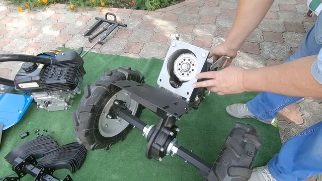 Мотоблок с пониженной передачей, ДТЗ 570БН. Сборка, первый тест.