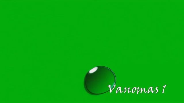 Капля воды  со звуком Футаж хромакей Green screen HD