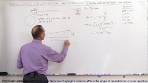 Physics - Optics: Circular Aperture - Angle of Resolution (5 of 6) Resolution of the Hubble