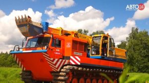 Плавающий экскаватор /Амфибия/ Чудо техники!