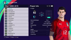 PES 2021 ITALY CLASSIC 2000-2015 PS4