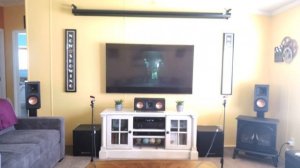 klipsch RP160m,rp250c,rp250s,and atmos cdt3650 ceiling speakers.(must use headphones)