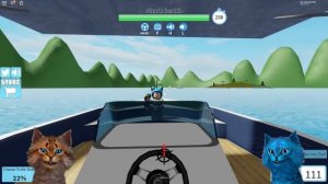 КОТ ПРОТИВ ГИГАНТСКОЙ АКУЛЫ! ROBLOX SharkBite Котик Игроман и Котёнок Лайк