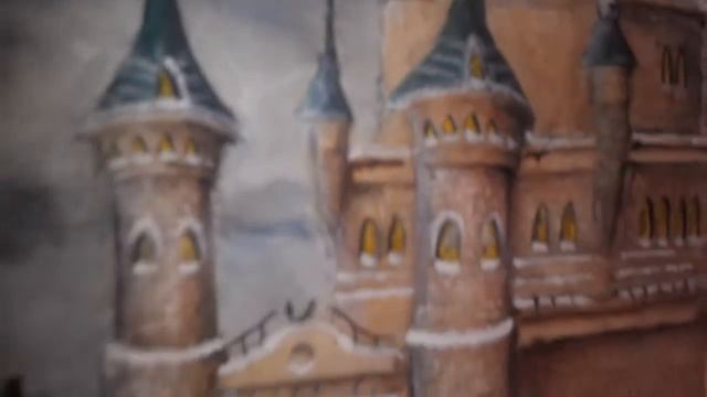 Барельеф, рельефная картина " Замок у обрыва"