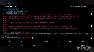 [Termux] Shell Script - Criando repositório Git do treinamento