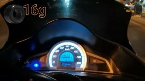 test drive on honda pcx 150 scooter roller 10g vs 16g vs24g petrol consumption per km.