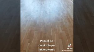 Cyklinowanie i lakierowanie parkietu dębowego. Deva Aquastar satinado. Szkolenie parkieciarskie.