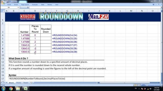 ROUND DOWN | How to use minute formula in excel | Excel, Word, PowerPoint Tips | Computers Tips смотреть онлайн