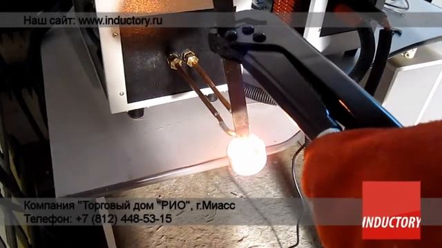 ТВЧ нагрев стальной полосы высокочастотным нагревателем ВЧ-40АВ смотреть онлайн