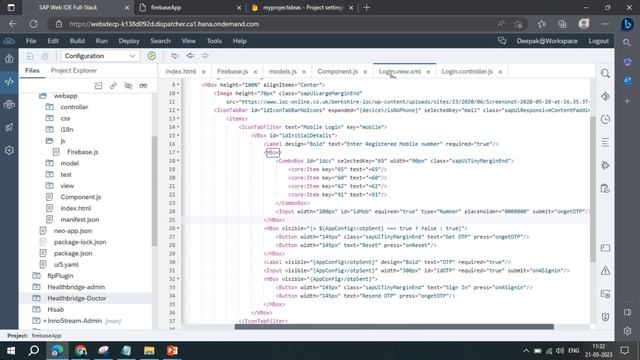 OTP Login Integration in SAP UI5 using Google Firebase