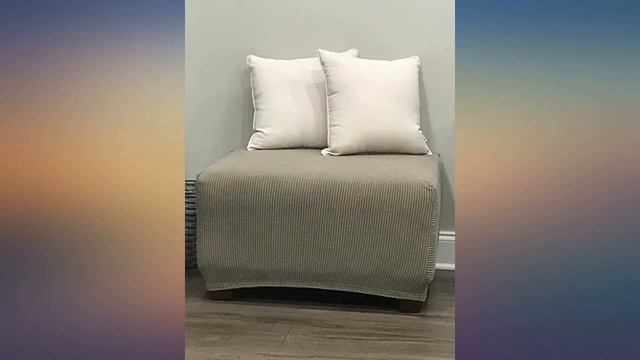 Ottoman Slipcovers Rectangle Footrest Footstool Protector Covers Stretch Fabric review смотреть онлайн