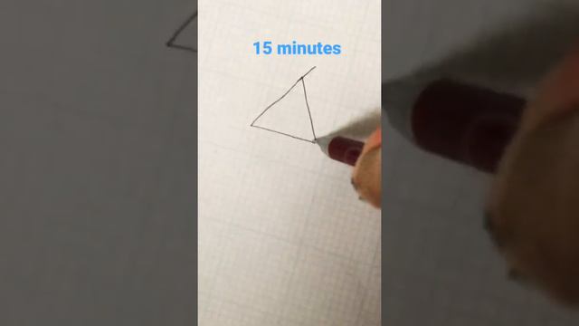 10 second vs 1 minute vs 15 minute Penrose triangle drawing | satisfying