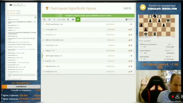 Сергей Жигалко нарезка из турнира гипер пуля. Шахматы собака бумеранг...