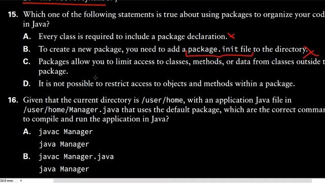 OCA JAVA SE 8 Programmer Guide Practice Test Chapter 1 # 11 - 20 смотреть онлайн