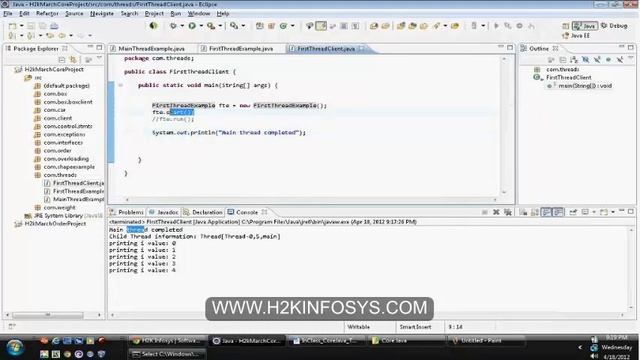 Java Multi Threading | Creating Thread Java Class | Java Online Training | H2k Infosys