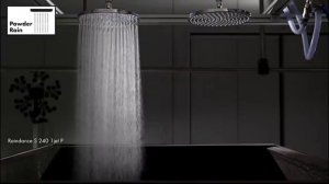 Тестирование системы для душа PowderRain от Hansgrohe на звук