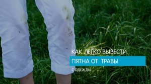 Как легко вывести пятна от травы с одежды?