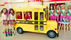 Новая школьная форма для кукол/ Новый школьный автобус для куклы барби