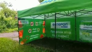 Шатёр раздвижной (гармошка) усиленный, производство Украина. Установка раздвижного шатра.
