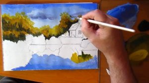 Как нарисовать летний пейзаж гуашью  Живопись.