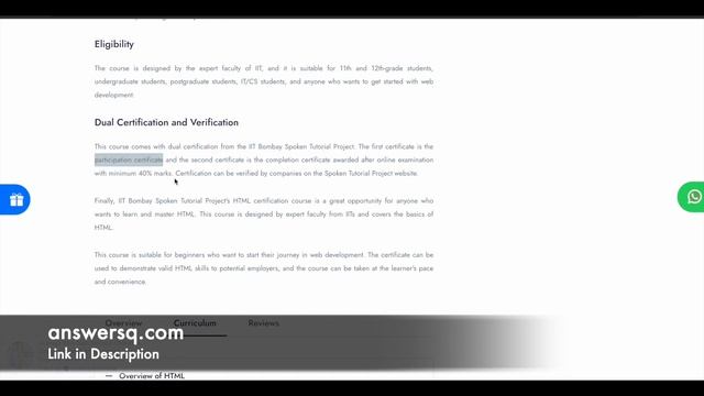 Free HTML Certification Course | Premium Course for FREE