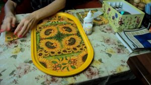 Декупаж.Супер Поднос своими руками!