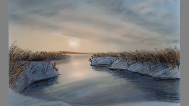 Рисунок на айпад стилусом. #SketchBook Р. Ишим. «Зимняя сказка». #рисунокстилус #рисунокайпад смотреть онлайн