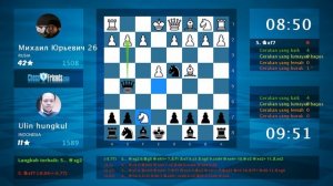 Chess Game Analysis: Михаил Юрьевич 26 - Ulin hungkul : 0-1 (By ChessFriends.com)