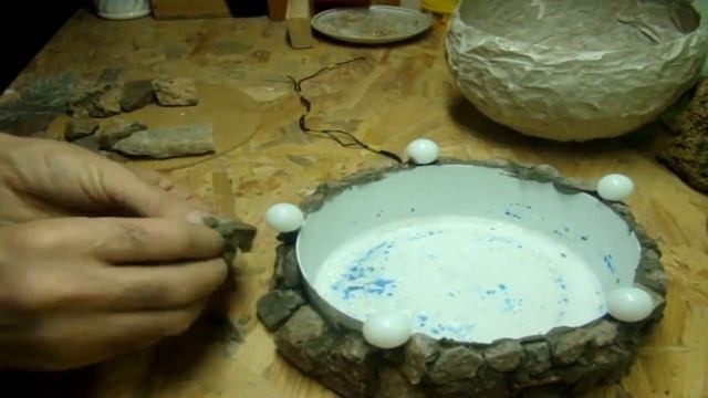Фонтан с подсветкой своими руками. DIY.