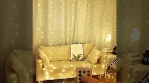 Гирлянда штора занавес светодиодная капля росы, водопад.