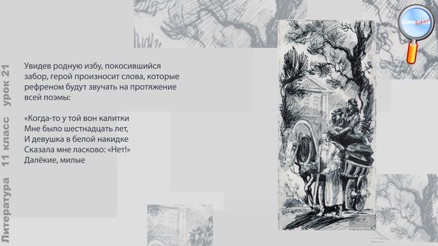 Литература 11 класс (Урок№21 - Образ времени в поэме «Анна Снегина».)