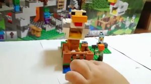 Игрушки и компьютерные игры с Марком. Курятник из Lego minecraft.