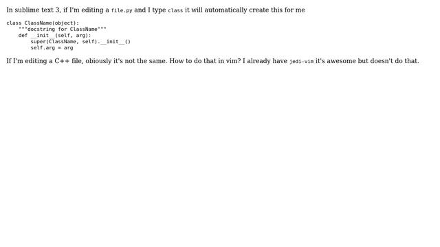 How to autocomplete python class in vim?