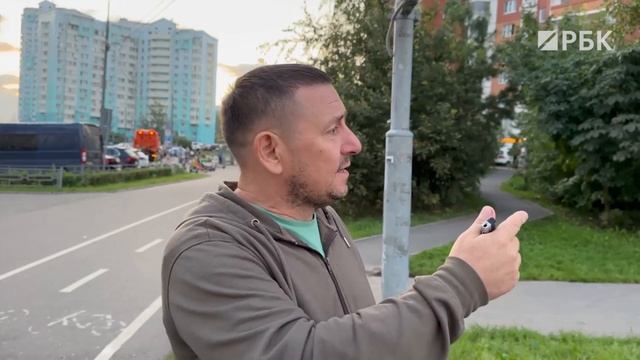 Очевидцы о падении беспилотника в Красногорске