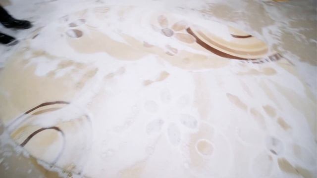 Процессы стирки ковров в профессиональном цеху. Carpet washing processes.