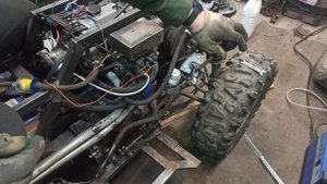 Самодельный квадроцикл из Оки Стойки КУлиса Воздухан
