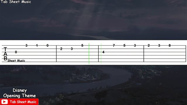 Disney Opening Theme - Guitar Tutorial смотреть онлайн