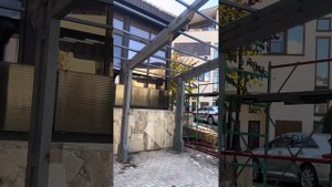 Хит навес.Топовыйнавес для дома.Консольный навес.Навес в Казахстане.Алматы.#рек #поликарбонат #наве