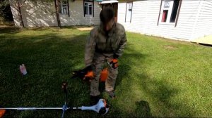 Коса STIHL FS 55.  Как завести и не залить
