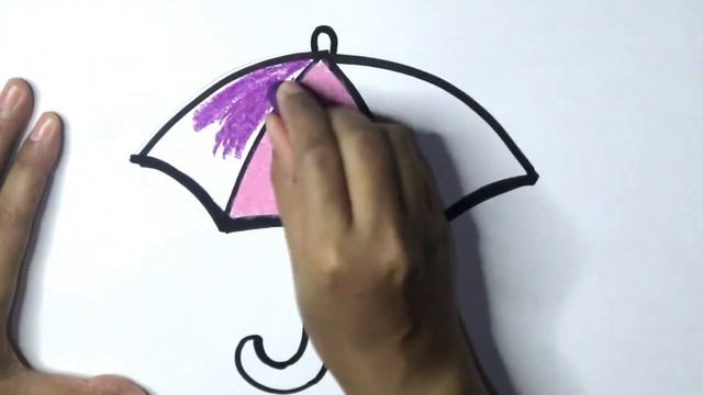 Drawing UMBRELLA for kids / bolalar uchun soyabon chizish / рисование зонтика для детей смотреть онлайн