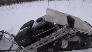 Мотобуксировщик в снежных условиях