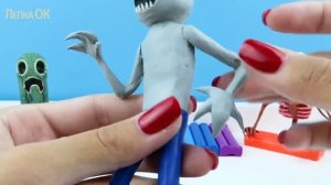 МИСТЕР ХОПC и Монстр ПАУК из игры Mr. Hopps Playhouse 2 / Лепим фигурки из пластилина с Лепка ОК