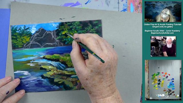 Three  Must Know Rules for Painting a Waterfall  in Acrylics
