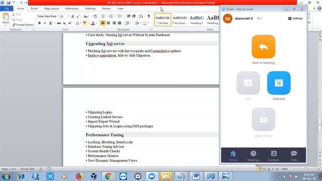 Sql Server DBA Introduction Session3