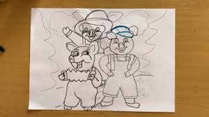 Рисование для самых маленьких. Иллюстрация к сказке «Три поросёнка»