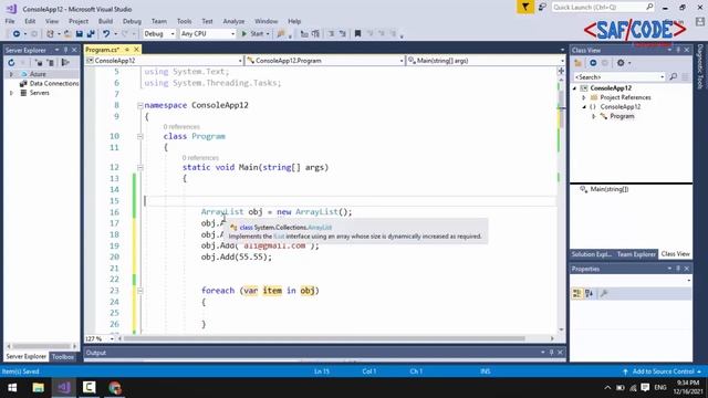 C# Programming - ArrayList with Foreach Loop in C# Part-13 смотреть онлайн