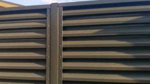 Обзор на комби забор жалюзи и профлист RAL 7024 Новая Москва