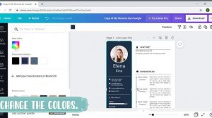 Resume Template Editing By Insangle in Canva