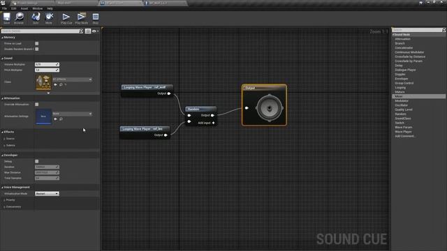 Смешивание и распространение звуков, музыки в Unreal Engine 4|Видео урок Unreal Engine|Создание игр