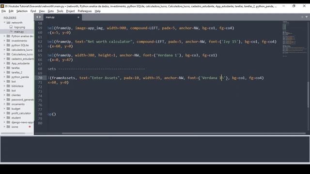 How to build a Net Worth Calculator in Python | Python projects | #python